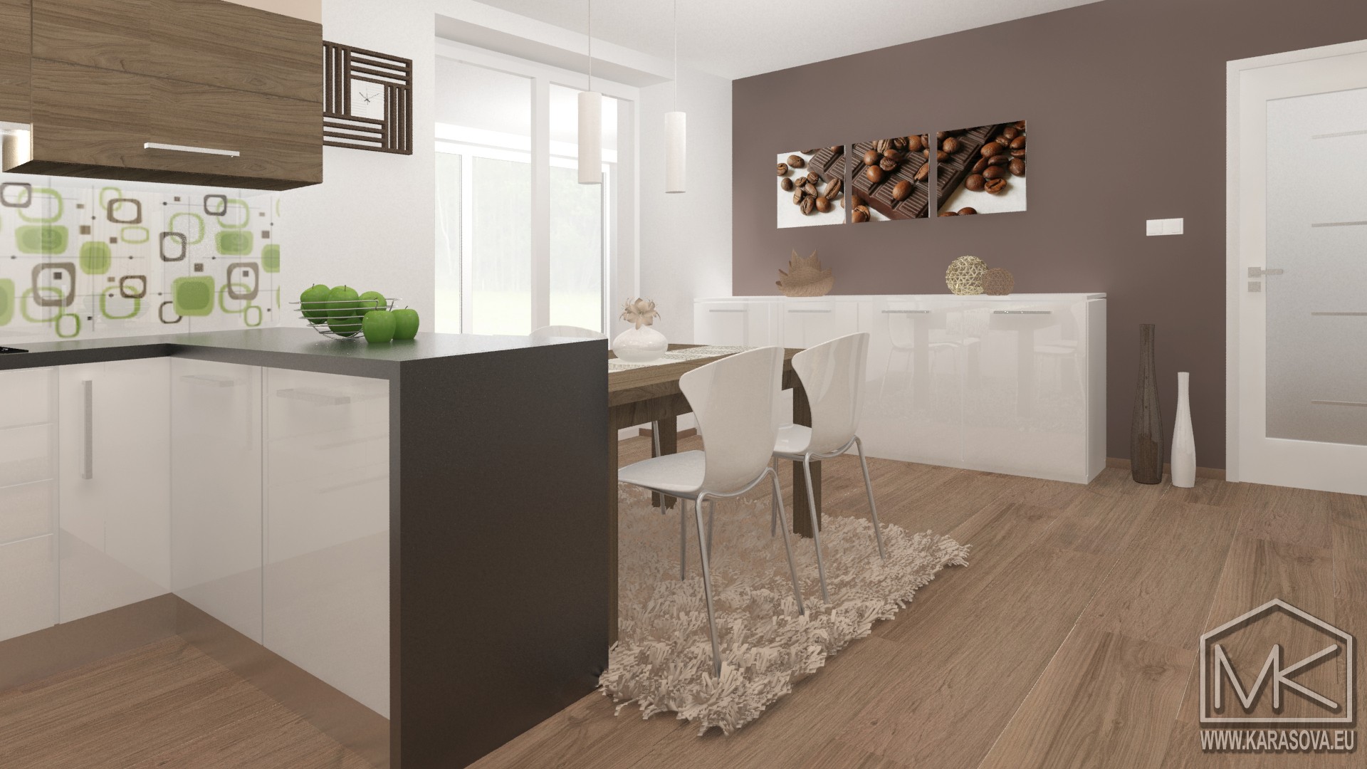 Návrh moderního interiéru v rodinném domku - MK arch